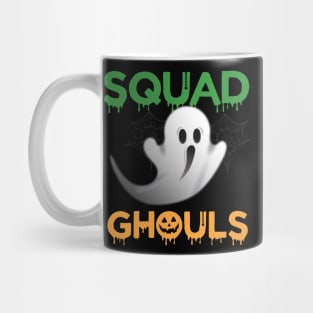 Green Squad White Ghost Orange Ghouls Pumpkin Hallowe'en Mug